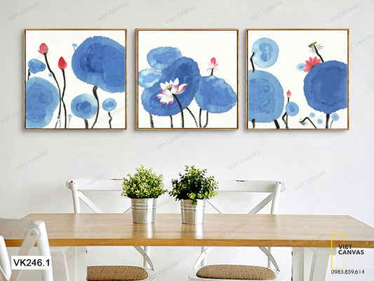 Bộ 3 Tranh Búp Sen Đang Nở - VK246.1