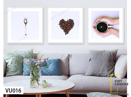Bộ 3 Tranh Cà Phê - VU016