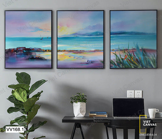 Bộ 3 Tranh Bãi Biển - VV168.1