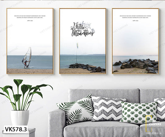 Bộ 3 Tranh Cảnh Bờ Biển - VK578.3