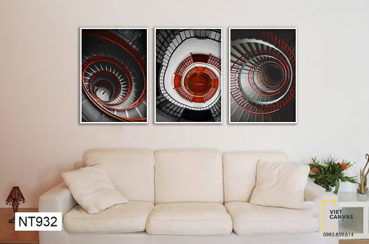 Bộ 3 Tranh Cầu Thang Xoắn - NT932