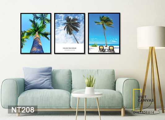 Bộ 3 Tranh Cây Dừa - NT208