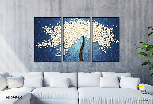Bộ 3 Tranh Cây Hoa Nở Rộ - HD998