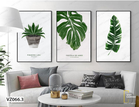 Bộ 3 Tranh Cây Xanh Tươi Mát - VZ066.3