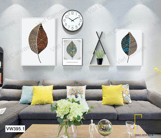 Bộ 3 Tranh Chiếc Lá Cách Điệu - VW395.1