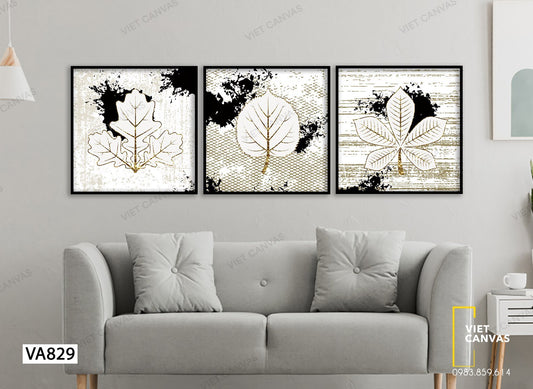 Bộ 3 Tranh Chiếc Lá - VA829