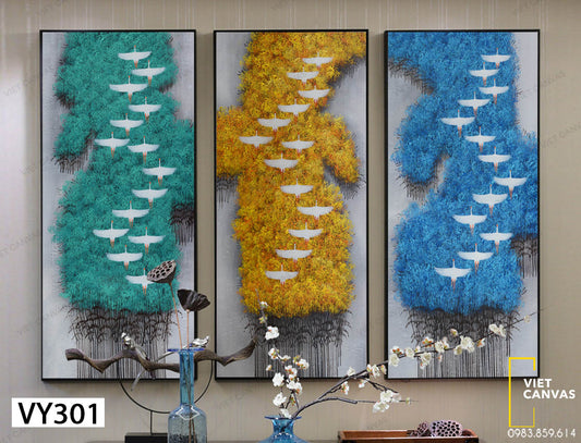 Bộ 3 Tranh Chim Bay Thẳng Cánh - VY301