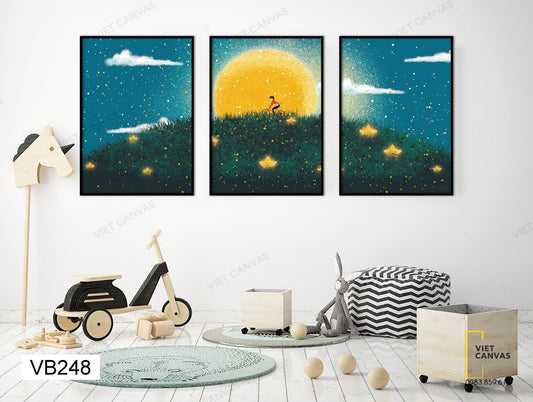 Bộ 3 Tranh Chuyến Du Hành Quanh Mặt Trăng - VB248