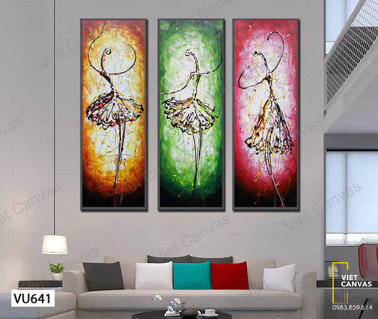 Bộ 3 Tranh Những Nữ Vũ Công - VU641