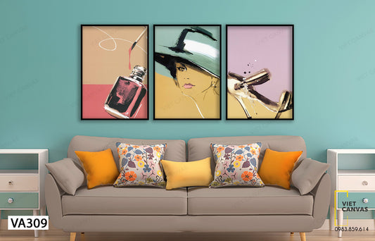 Bộ 3 Tranh Cô Gái Hiện Đại - VA309