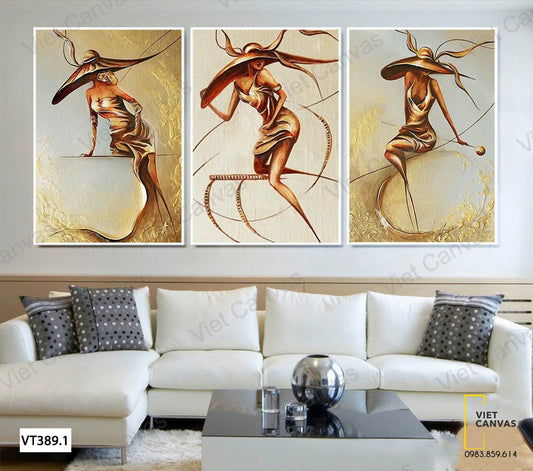 Bộ 3 Tranh Cô Gái - VT389.1