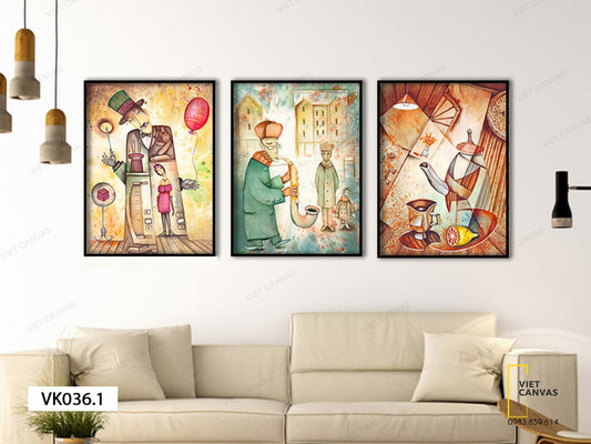 Bộ 3 Tranh Hoạt Hình - VK036.1
