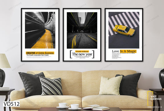 Bộ 3 Tranh Con Đường Ấn Tượng - VD512