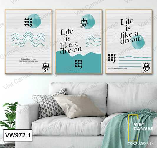 Bộ 3 Tranh Quotes - VW972.1