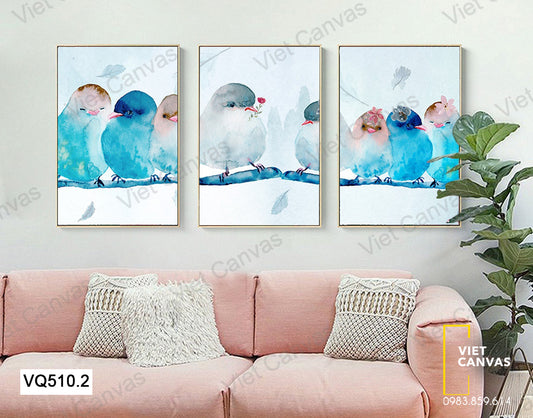 Bộ 3 Tranh Đàn Chim - VQ510.2