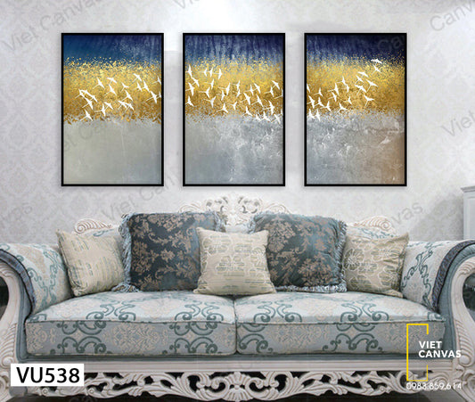 Bộ 3 Tranh Đàn Chim Trắng - VU538