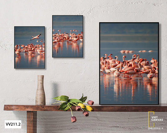 Bộ 3 Tranh Đàn Hồng Hạc - VV211.2