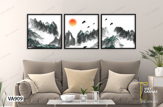 Bộ 3 Tranh Dãy Núi Hoang Sơ - VA909