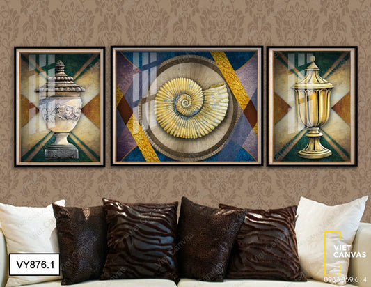 Bộ 3 Tranh Đồ Vật Cổ - VY876.1