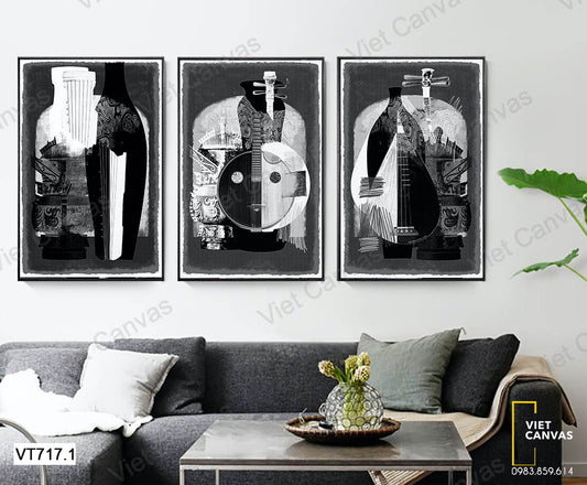 Bộ 3 Tranh Nhạc Cụ - VT717.1