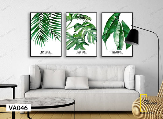 Bộ 3 Tranh Lá Cây Tươi Mát - VA046