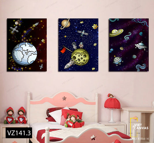 Bộ 3 Tranh Hành Tinh Vũ Trụ Huyền Bí - VZ141.3