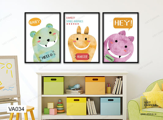Bộ 3 Tranh Hoạt Hình - VA034