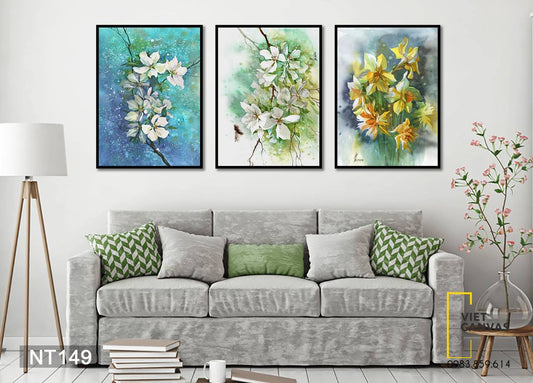 Bộ 3 Tranh Hoa Ấn Tượng - NT149