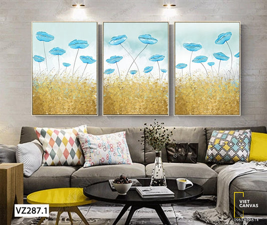 Bộ 3 Tranh Hoa Cỏ Mùa Xuân - VZ287.1