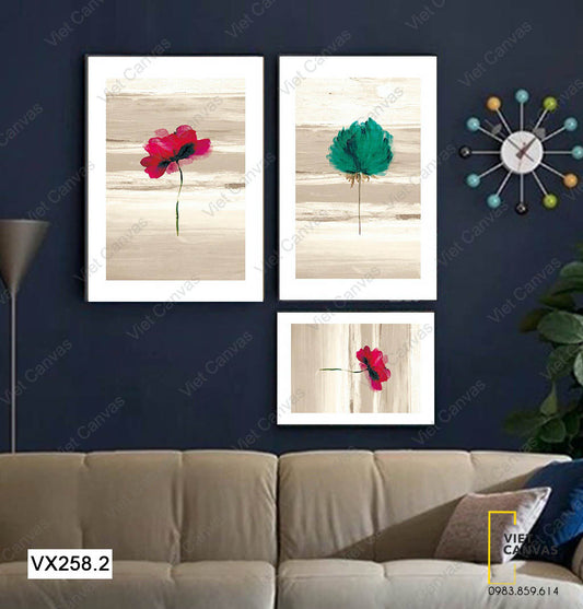 Bộ 3 Tranh Hoa Khoe Sắc - VX258.2