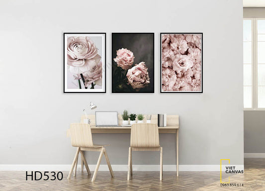 Bộ 3 Tranh Hoa Hồng - HD530