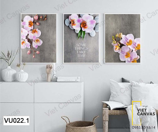 Bộ 3 Tranh Hoa Lan - VU022.1