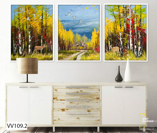 Bộ 3 Tranh Khu Rừng Ấn Tượng - VV109.2