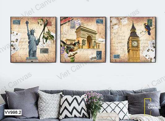 Bộ 3 Tranh Kì Quan Thế Giới - VV998.2