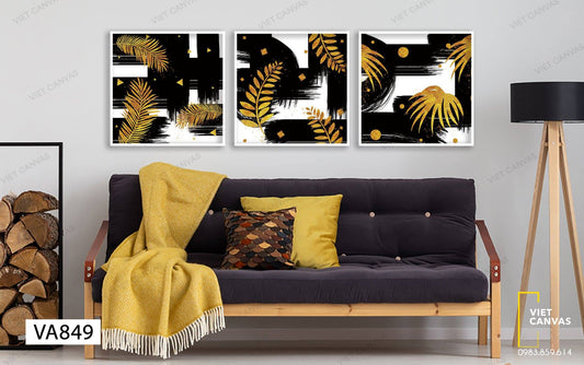 Bộ 3 Tranh Lá Vàng - VA849