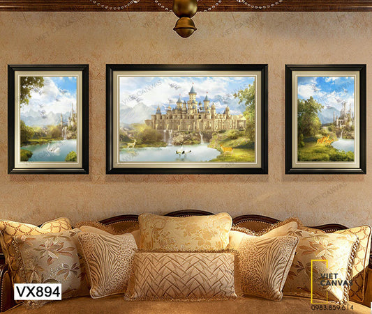 Bộ 3 Tranh Lâu Đài Huyền Ảo - VX894