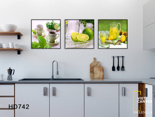 Bộ 3 Tranh Lemon Juice - HD742