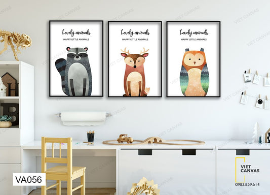 Bộ 3 Tranh Chú Sóc Đáng Yêu - VA056