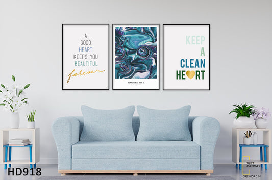 Bộ 3 Tranh Trừu Tượng Và Quotes - HD918