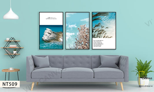Bộ 3 Tranh Bầu Trời Và Biển Cả - NT509
