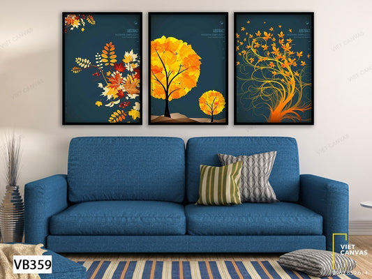 Bộ 3 Tranh Mùa Thu Lá Vàng - VB359