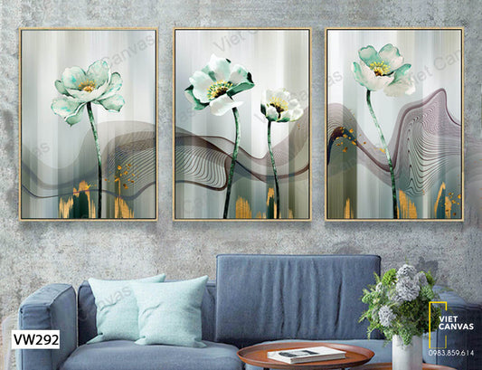 Bộ 3 Tranh Những Cây Hoa - VW292