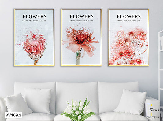 Bộ 3 Tranh Những Đóa Hoa Nở Rộ - VV169.2