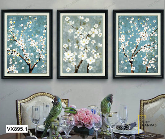 Bộ 3 Tranh Những Bông Hoa Nhỏ - VX895.1