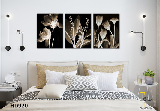 Bộ 3 Tranh Những Cánh Hoa Nghệ Thuật - HD920