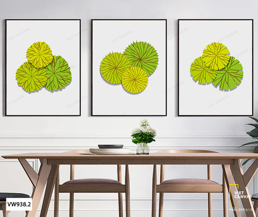 Bộ 3 Tranh Những Chiếc Lá - VW938.2