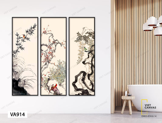 Bộ 3 Tranh Những Chú Chim Sặc Sỡ - VA914