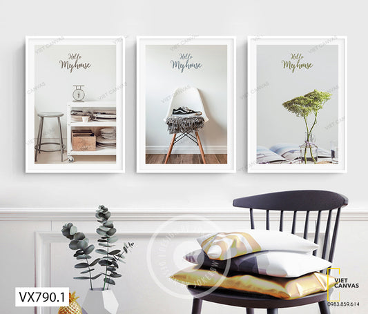 Bộ 3 Tranh Những Đồ Vật Trong Nhà - VX790.1