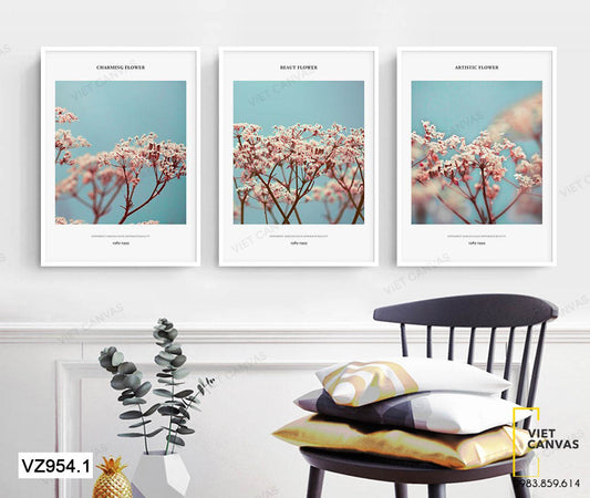 Bộ 3 Tranh Những Đóa Hoa Nở - VZ954.1