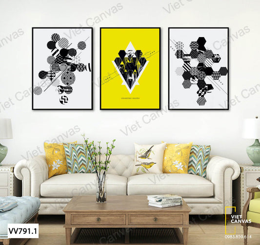 Bộ 3 Tranh Hình Học - VV791.1